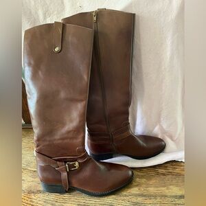 CHELSEA & VIOLET Gabby Cognac Riding Boots